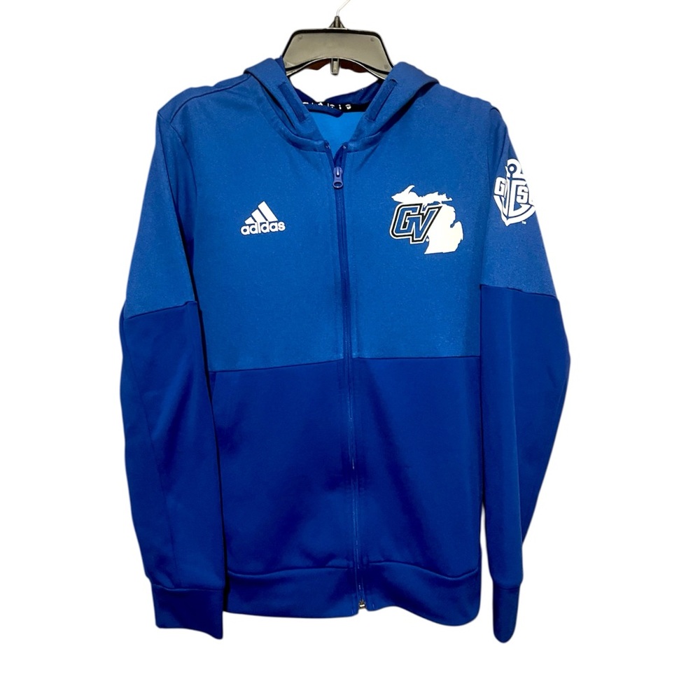Adidas Grand Valley State Royal Blue Full-Zip Hoodie